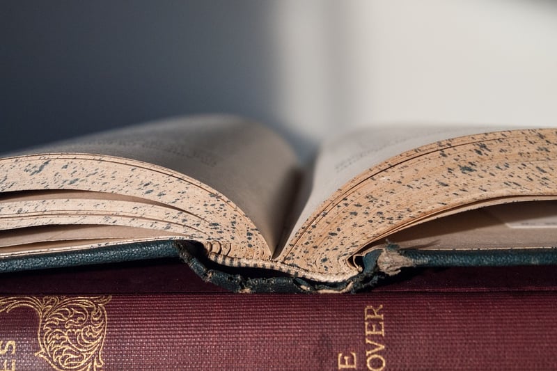 Old books in a library